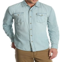 Wrangler férfiak és nagy és magas prémium vékony fitt farmer ing, akár 5xl méretű