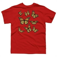 Monarch butterfly Boys piros grafikus póló-az emberek tervezése M