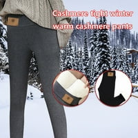 Fekete Gyapjú bélelt Leggings Női nők nyomtatás meleg téli szűk vastag bársony gyapjú Kasmír nadrág nadrág Leggings